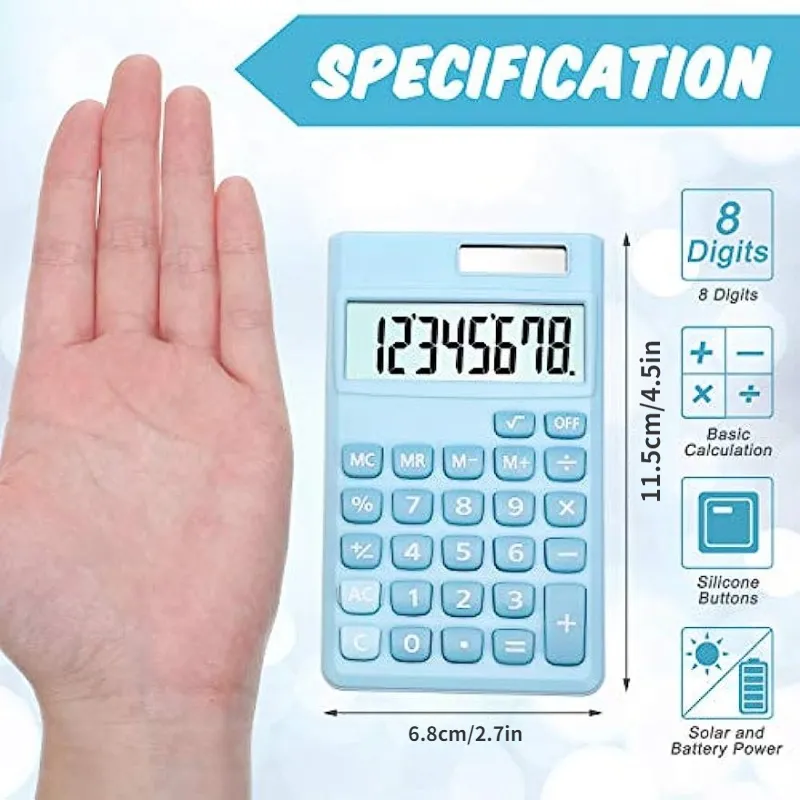 1pc 基本標準電卓小型デジタルデスクトップ電卓 8 桁 Lcd ディスプレイ